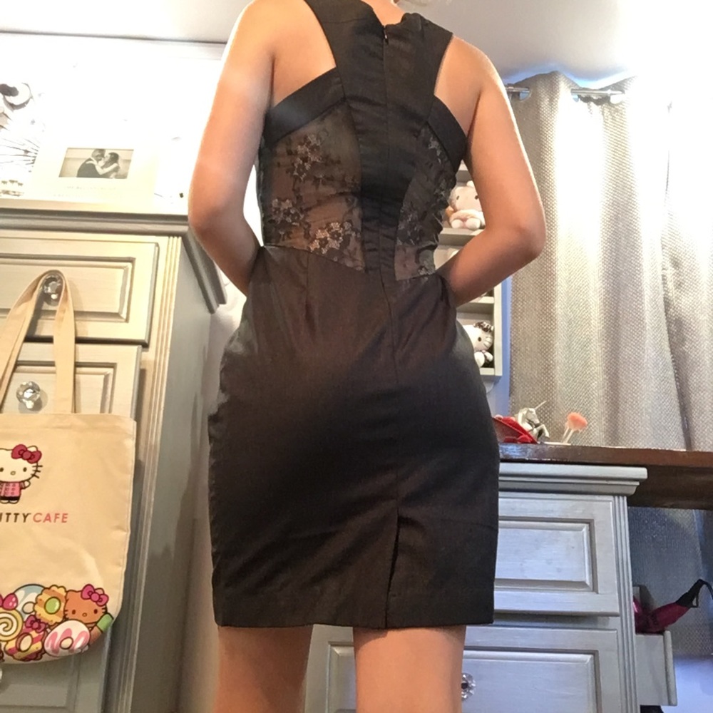 Black body-con dress